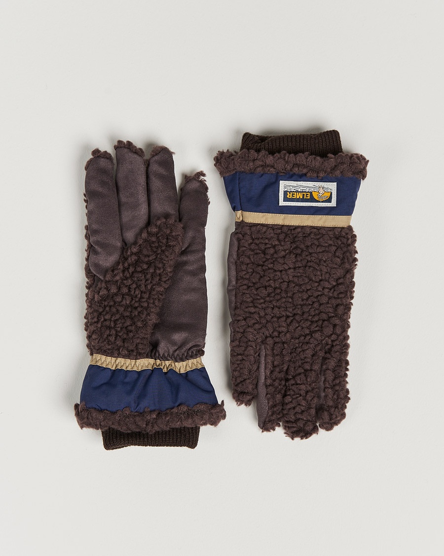 Herr | | Elmer by Swany | Sota Wool Teddy Gloves Brown