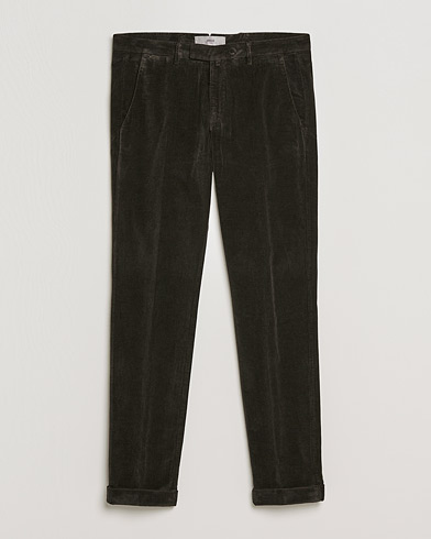 Herr | Chinos | Briglia 1949 | Slim Fit Corduroy Trousers Dark Brown