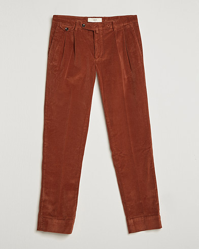 Herr | Chinos | Briglia 1949 | Easy Fit Corduroy Trousers Rust Red