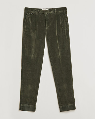 Herr | Byxor | Briglia 1949 | Easy Fit Corduroy Trousers Dark Green