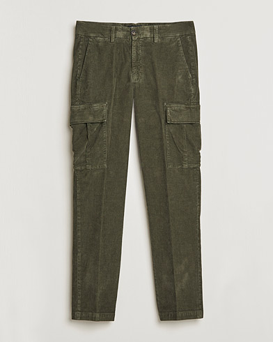 Herr | Chinos | Briglia 1949 | Easy Fit Cargo Corduroy Trousers Military Green