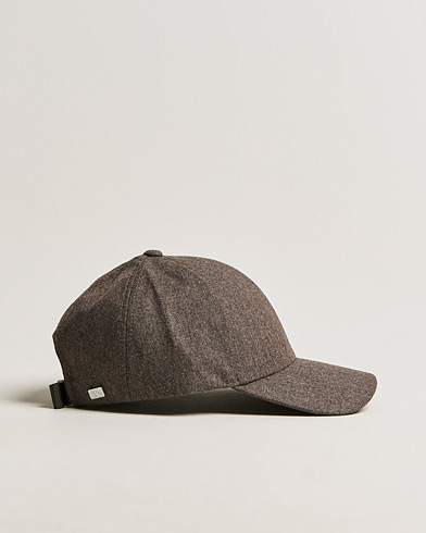 Herr | Kepsar | Varsity Headwear | Flannel Baseball Cap Taupe Brown
