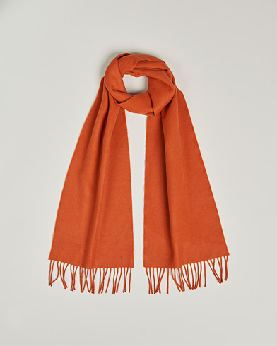 Herr |  | Begg & Co | Vier Lambswool/Cashmere Solid Scarf Orange