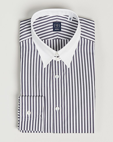 Herr | Nya varumärken | Beams F | Tab Collar Dress Shirt Grey/White
