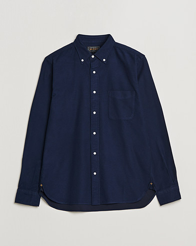 Herr | Flanellskjortor | BEAMS PLUS | Flannel Button Down Shirt Navy