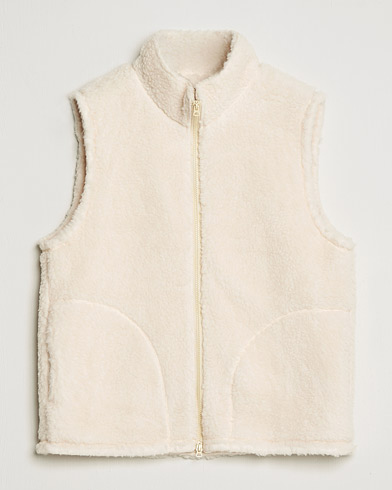 Herr | Japanese Department | BEAMS PLUS | Boa Fleece Vest Off White