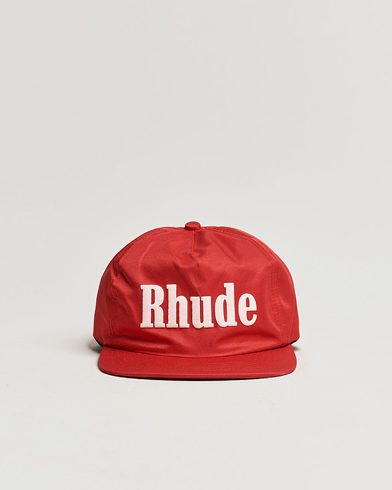 Herr | Kepsar | Rhude | Satin Logo Cap Red/White