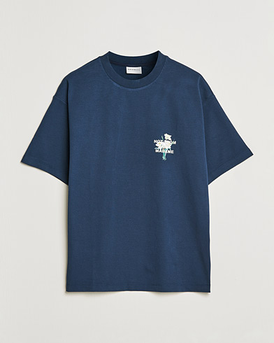 Herr |  | Drôle de Monsieur | Fleur Slogan T-Shirt Navy