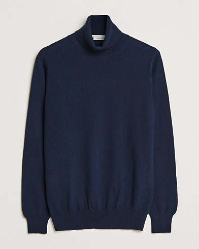 Herr |  | Piacenza Cashmere | Cashmere Rollneck Sweater Navy