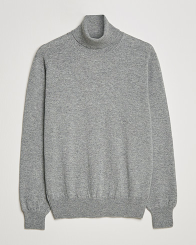 Herr | Piacenza Cashmere | Piacenza Cashmere | Cashmere Rollneck Sweater Light Grey