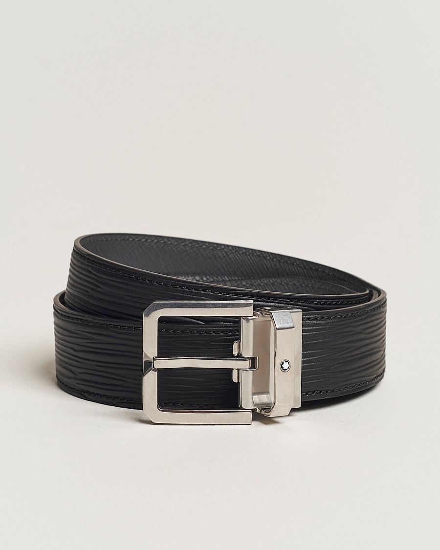 Montblanc 35mm Leather Belt Black