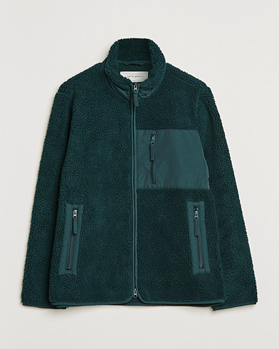 Herr | A Day's March | A Day's March | Granån Recycled Fleece Jacket Bottle Green