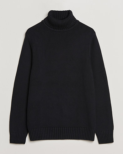 Herr | A Day's March | A Day's March | Forres Cotton/Cashmere Rollneck Black
