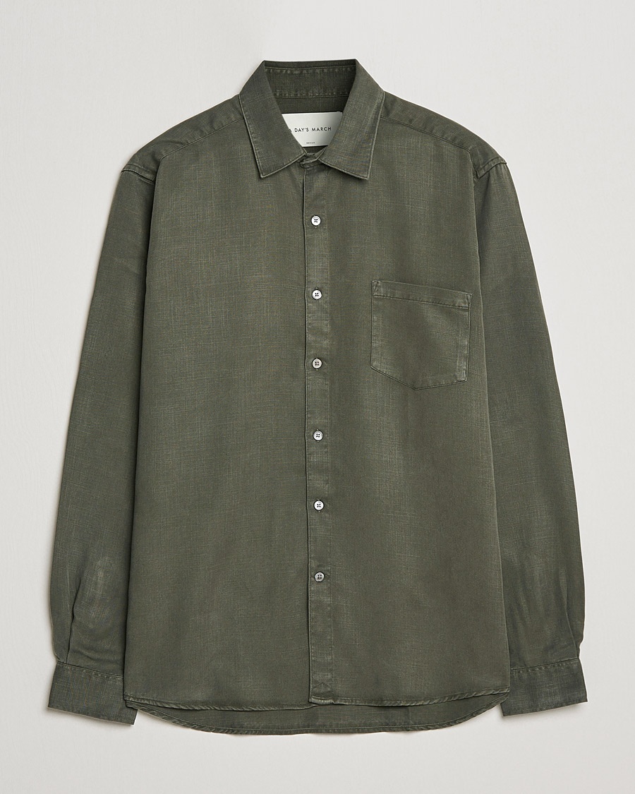A Day's March Daintree Lyocell Shirt Olive – Grön