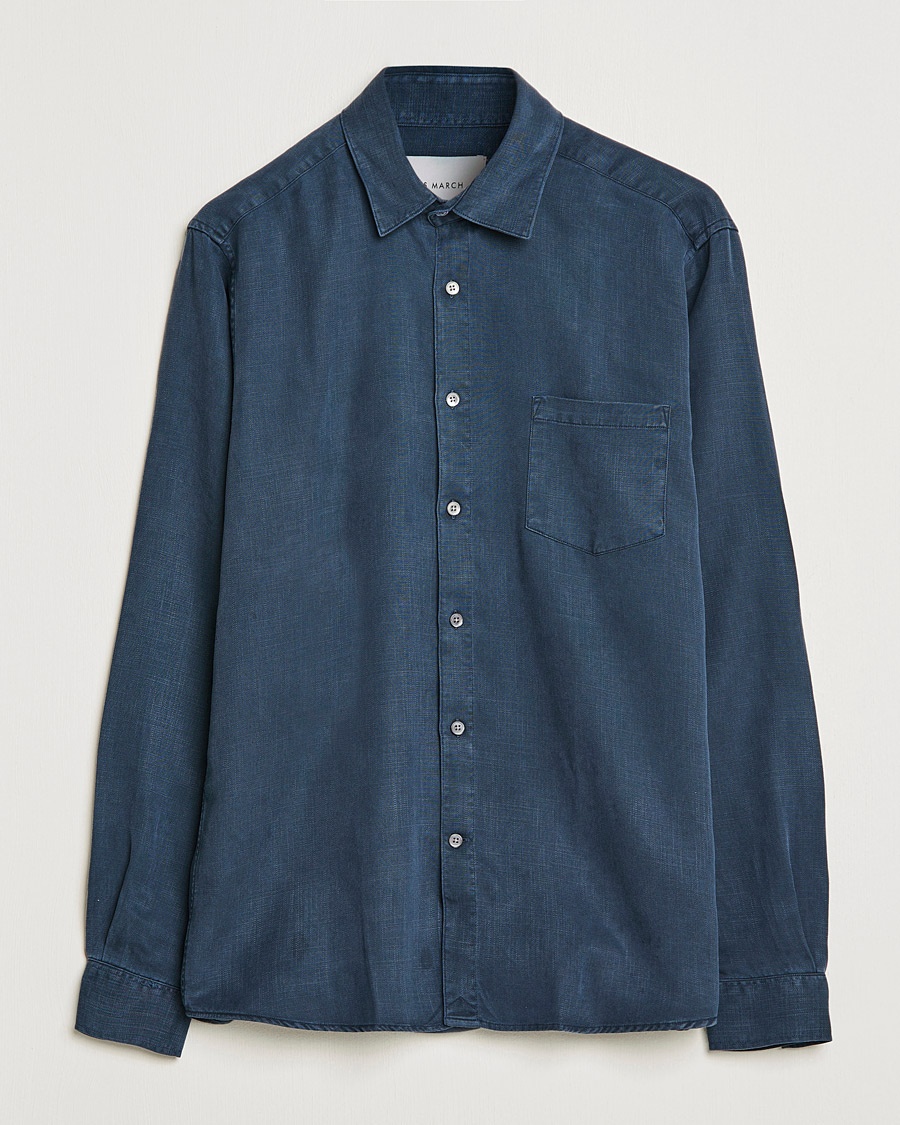 Herr | A Day's March | A Day's March | Daintree Tencel Shirt Navy