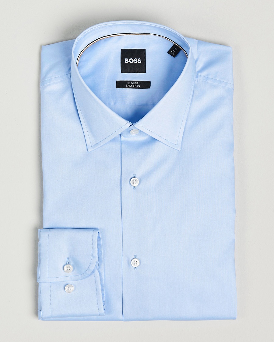 BOSS BLACK Hank Slim Fit Shirt Light Blue – Blå