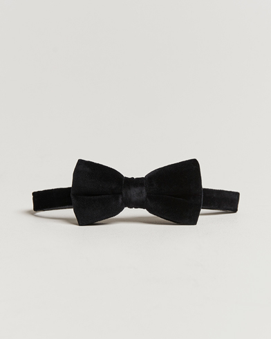 Herr | Flugor | BOSS | Velvet Self Tie Bow Tie Black