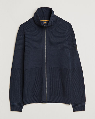 Herr |  | BOSS Casual | Kamondo Full Zip Sweater Dark Blue
