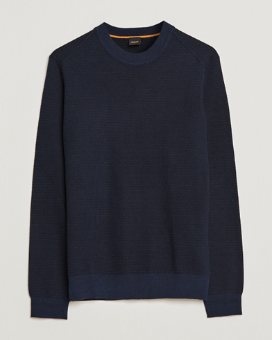 Herr | Stickade tröjor | BOSS Casual | Abovemo Knitted Sweater Dark Blue