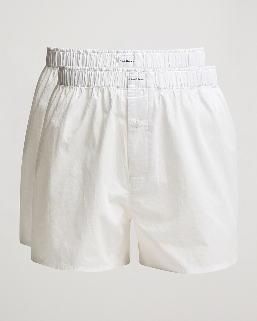 Bread & Boxers 2-Pack Boxer Shorts White – Vit