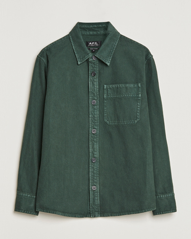 Herr | Overshirts | A.P.C. | Basile Shirt Jacket Dark Green