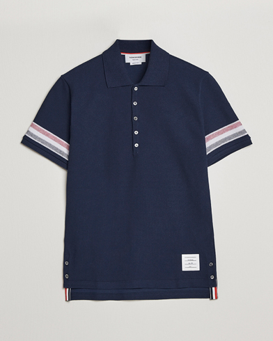 Herr | Luxury Brands | Thom Browne | RWB Stripe Polo Shirt Navy