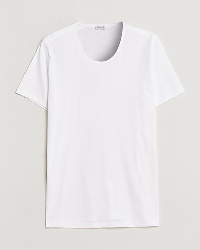 Herr | Kortärmade t-shirts | Zimmerli of Switzerland | Sea Island Cotton Crew Neck T-Shirt White