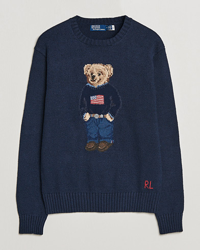Herr |  | Polo Ralph Lauren | Flag Bear Knitted Sweater Navy