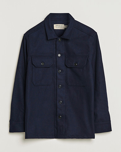 Herr |  | Polo Ralph Lauren | Wool/Nylon Pocket Overshirt Collection Navy