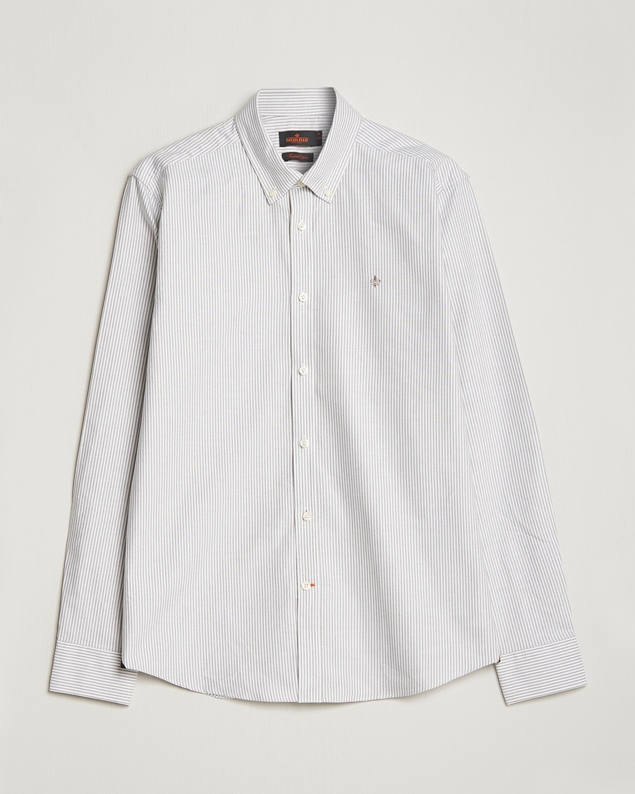 Herr | Skjortor | Morris | Douglas Striped Oxford Brown