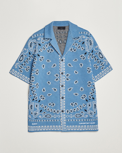 Herr | Kortärmade skjortor | Alanui | Bandana Print Camp Shirt Light Blue