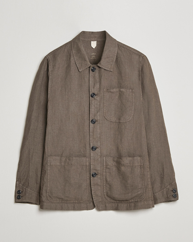 Herr | Skjortjackor | Altea | Linen Shirt Jacket Olive