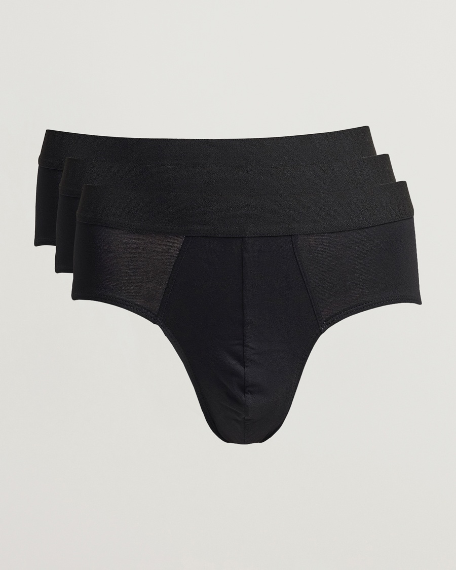 Bread & Boxers 3-Pack Brief Black – Svart