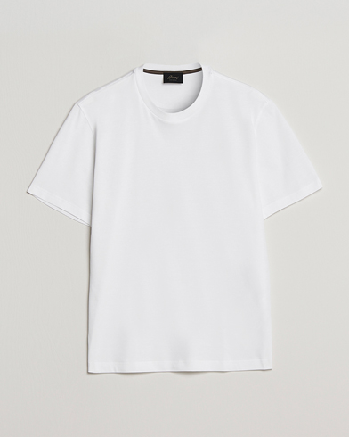 Herr | Quiet Luxury | Brioni | Short Sleeve Cotton T-Shirt White