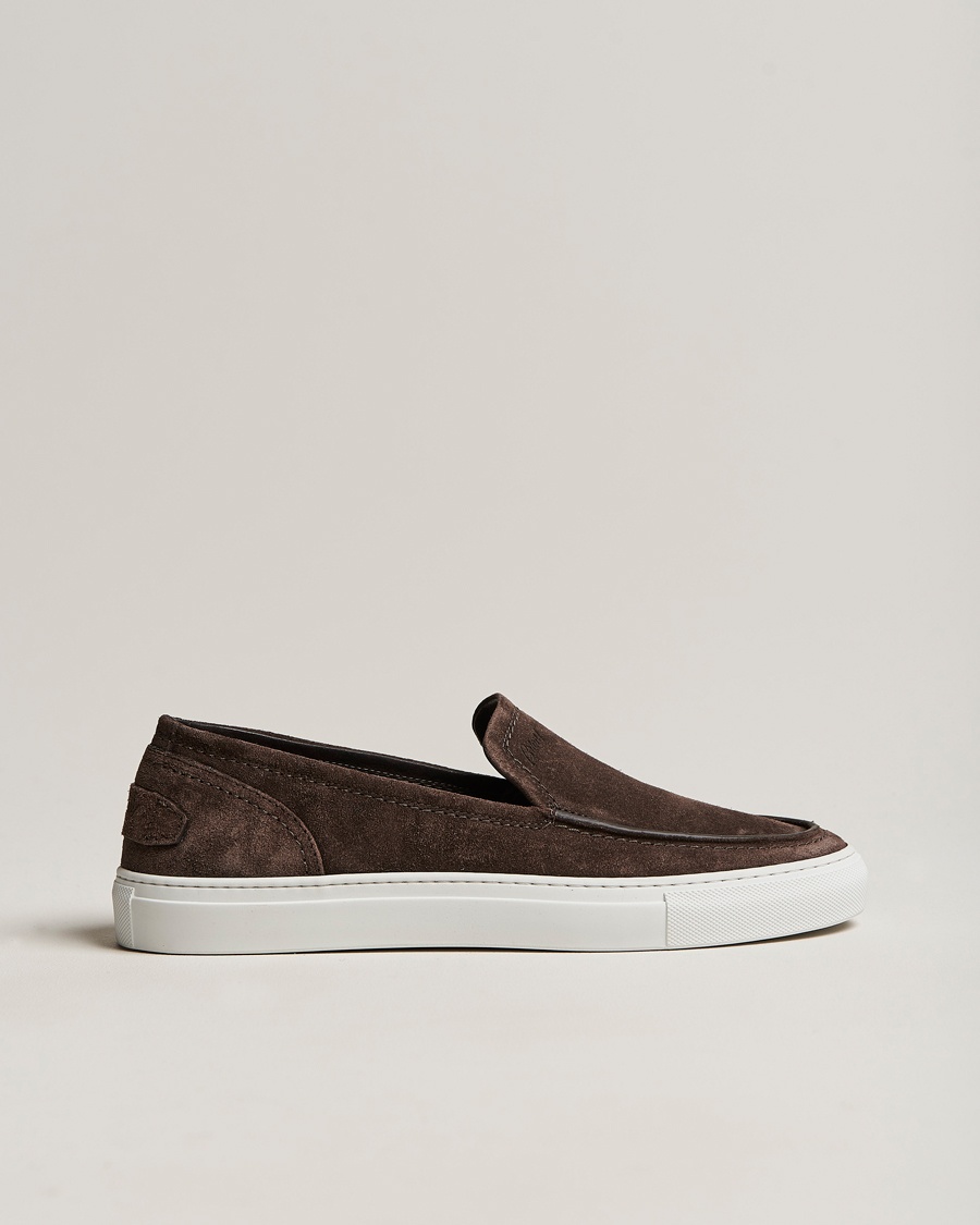 Herr | | Brioni | Casetta Suede Loafers Dark Brown