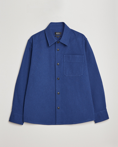 Herr | Overshirts | A.P.C. | Basile Cotton Shirt Jacket Navy