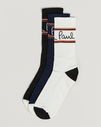 Herr |  | Paul Smith | 3-pack Logo Tennis Sock White/Black
