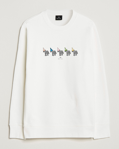 Herr | Sweatshirts | PS Paul Smith | Zebra Organic Cotton Sweatshirt Ecru
