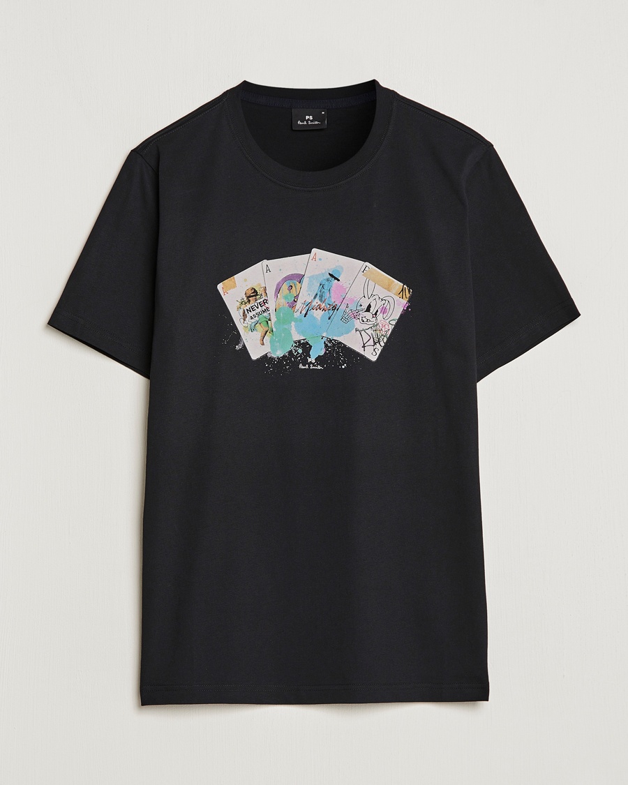 Herr | PS Paul Smith | PS Paul Smith | Card Regular Organic Cotton T-shirt Black