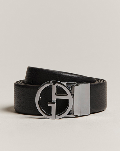 Herr | Italian Department | Giorgio Armani | Reversible Leather Belt Black