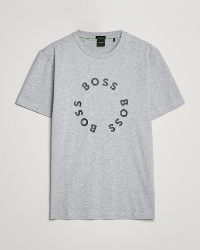 Herr |  | BOSS GREEN | Circle Logo Crew Neck T-Shirt Light Grey