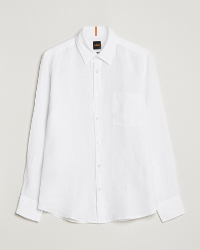 Herr |  | BOSS Casual | Relegant Linen Shirt White