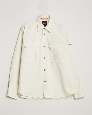 Herr | Skjortjackor | BOSS ORANGE | Lisel Pocket Overshirt Light Beige
