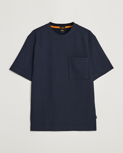 Herr | Kortärmade t-shirts | BOSS ORANGE | Tempesto Knitted Crew Neck T-Shirt Dark Blue
