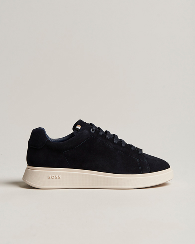 Herr |  | BOSS BLACK | Bulton Suede Sneaker Dark Blue