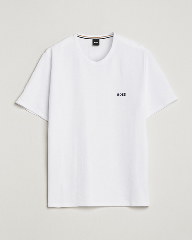 Herr | BOSS | BOSS | Waffle Logo Crew Neck T-Shirt Open White