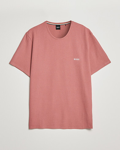 Herr | BOSS | BOSS | Waffle Logo Crew Neck T-Shirt Open Pink