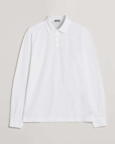 Herr | Zanone | Zanone | Ice Cotton Long Sleeve Polo White