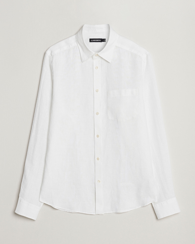 Herr | J.Lindeberg | J.Lindeberg | Slim Fit Clean Linen Shirt White