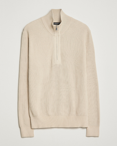 Herr |  | J.Lindeberg | Alex Half Zip Organic Cotton Sweater Turtledove